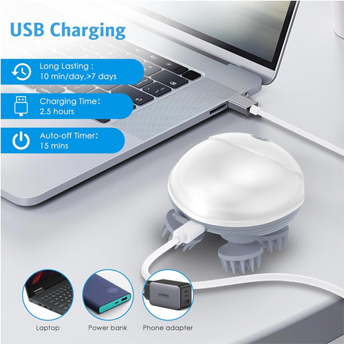 Electric Scalp Massager for Hair Growth & Relaxation – Head & Body Massager for Humans & Pets